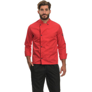 AXON CHEF CHEF JACKET - RED MODEL 2 - ERGASIA STORES (1)