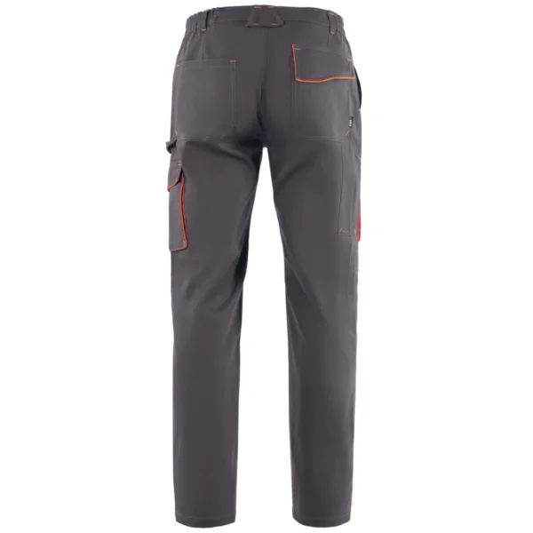 AXON TOP TROUSER - GREY ORANGE BACK - ERGASIA STORES