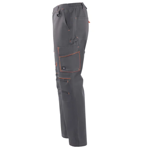 AXON TOP TROUSER - GREY ORANGE SIDE - ERGASIA STORES