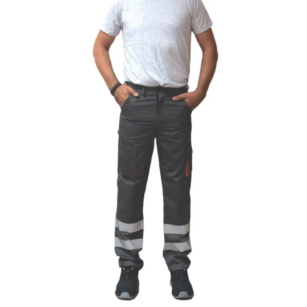 ERGO CANVAS WORK TROUSER 5221120- GREY WITH ORANGE DETAILS - ERGASIA STORES