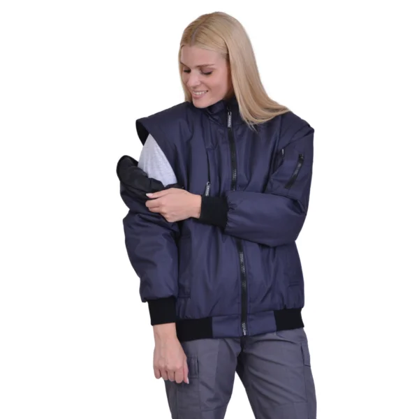 ERGO REGINA JACKET - NAVY BLUE MODEL 2 - ERGASIA STORES