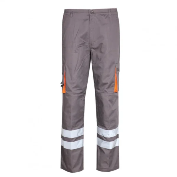 FAGEO WORKING TROUSER 507RT - GREY ORANGE - ERGASIA STORES