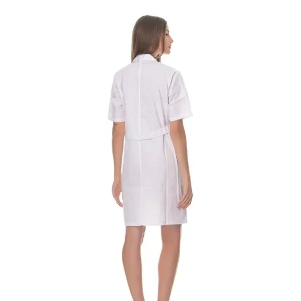 ALEZI - WOMAN SHORT SLEEVE MEDICAL ROBE BACK - ERGASIA STORES