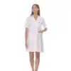 ALEZI - WOMAN SHORT SLEEVE MEDICAL ROBE FRONT 1 - ERGASIA STORES