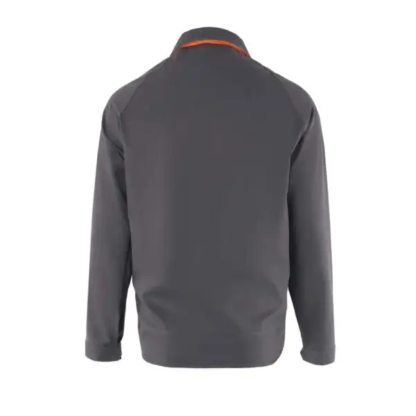 AXON JACKET TOP - DARK GREY ORANGE BACK - ERGASIA STORES