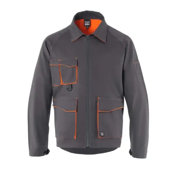 AXON JACKET TOP - DARK GREY ORANGE - ERGASIA STORES