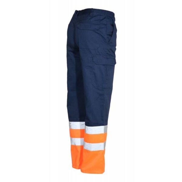 HIGH VISION FAGEO TROUSER 00621 - BLUE ORANGE OTHER SIDE - ERGASIA STORES