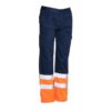 HIGH VISION FAGEO TROUSER 00621 - BLUE ORANGE SIDE - ERGASIA STORES