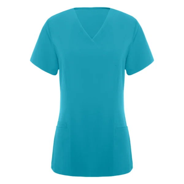 ROLY FEROX WOMAN MEDICAL BLOUSE - DANUBE BLUE FRONT - ERGASIA STORES